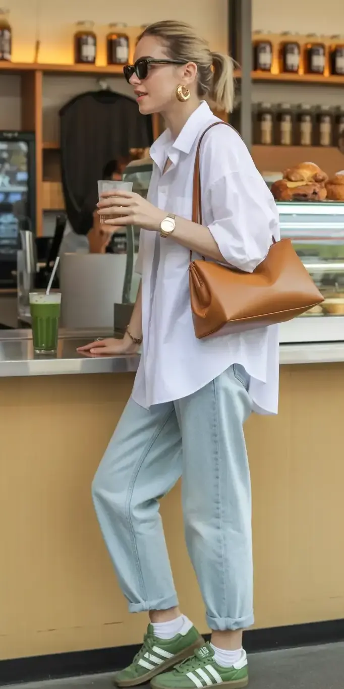 aesthetic mood booster: 🖼️ 🖼️ Spring 2026 Street Style: Effortless White Shirt & 798