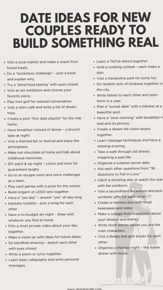 Fate-Driven Dates: 50+ Ways to Ignite Soulful Bonds — couple goals inspiration 🤍 420