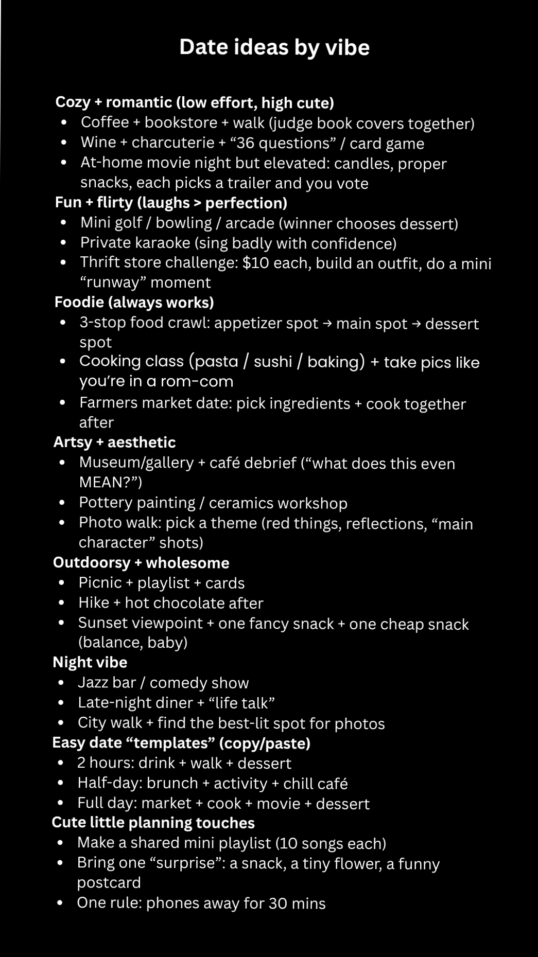 ✦ love language visuals ✦ Soulful Date Planning Ideas For Meaningful Connections 802