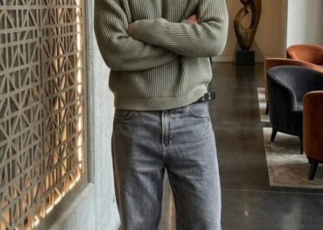 Soft Sage Knit Meets Denim Dreams | Quiet Confidence Aesthetic | 💫 romanticizing 705