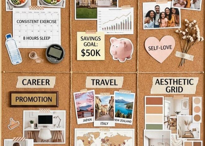 2026 Vision Board Template For Soulful Growth & Harmonious Love Paths 🎭 437