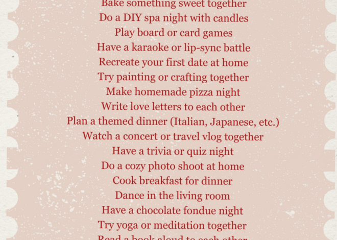 30 Romantic At-Home Date Nights for Deeper Connection and Shared Joy — poetry of 551