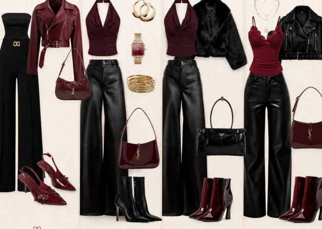 🕯️ 🎻 ✦ Burgundy & Black Elegance for Unforgettable Romantic Evenings 843