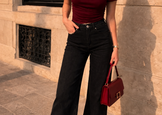 Chic Red Top with Black Jeans | Dark Academia Date Night & Street Style • ⚖️ 🧠 🧠 256