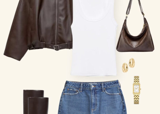 couple goals inspiration ✧ Leather & Destiny Night: Effortless Mini Skirt Elegan 571