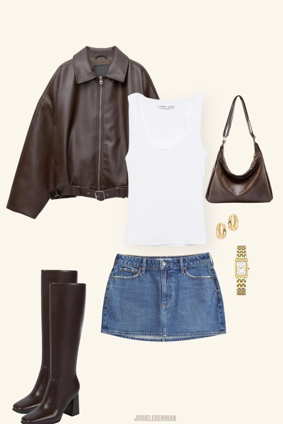 couple goals inspiration ✧ Leather & Destiny Night: Effortless Mini Skirt Elegan 571