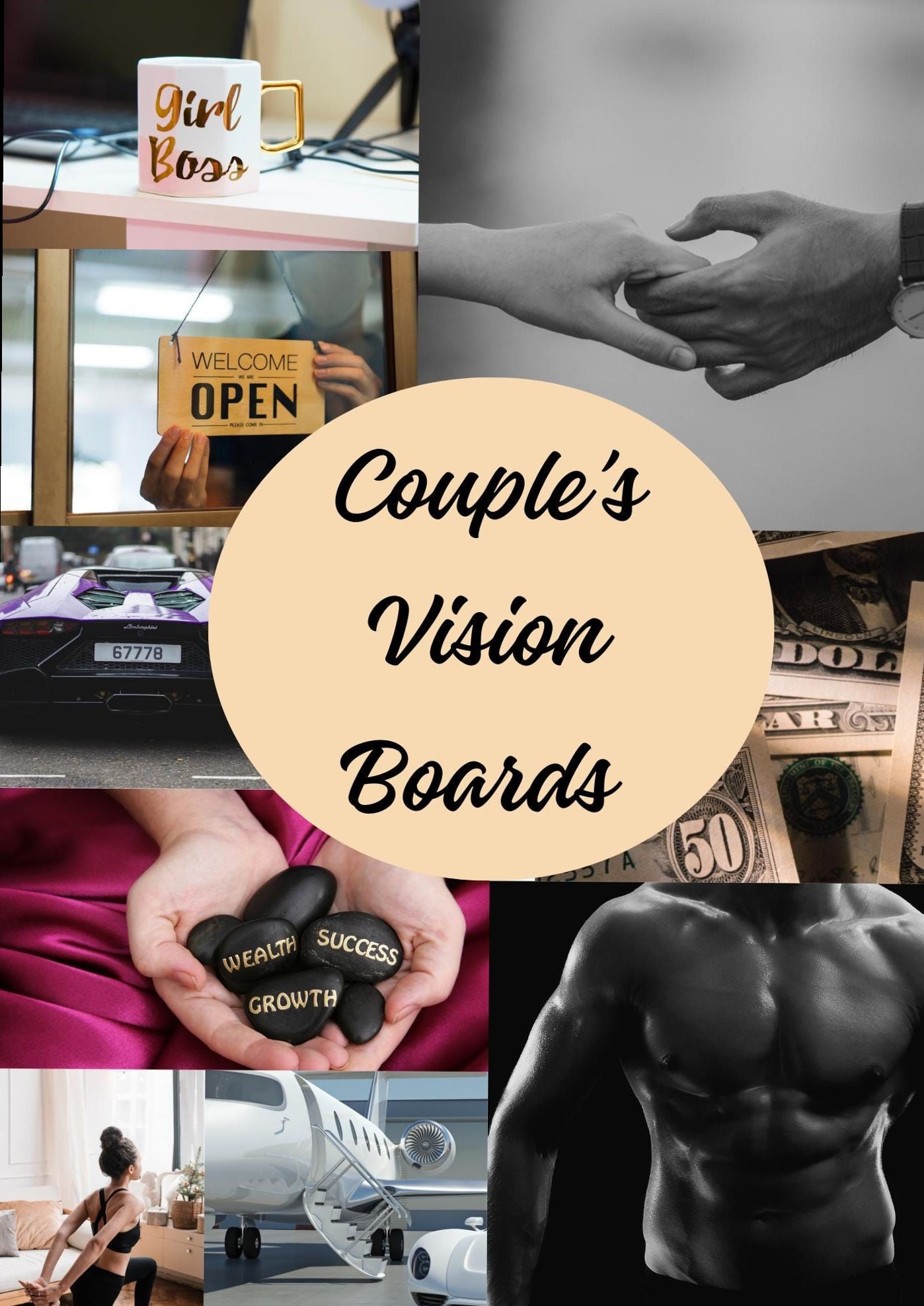 Couples Vision Board 2025: Manifest Love, Goals & Dreams Together • 🤍 💫 879