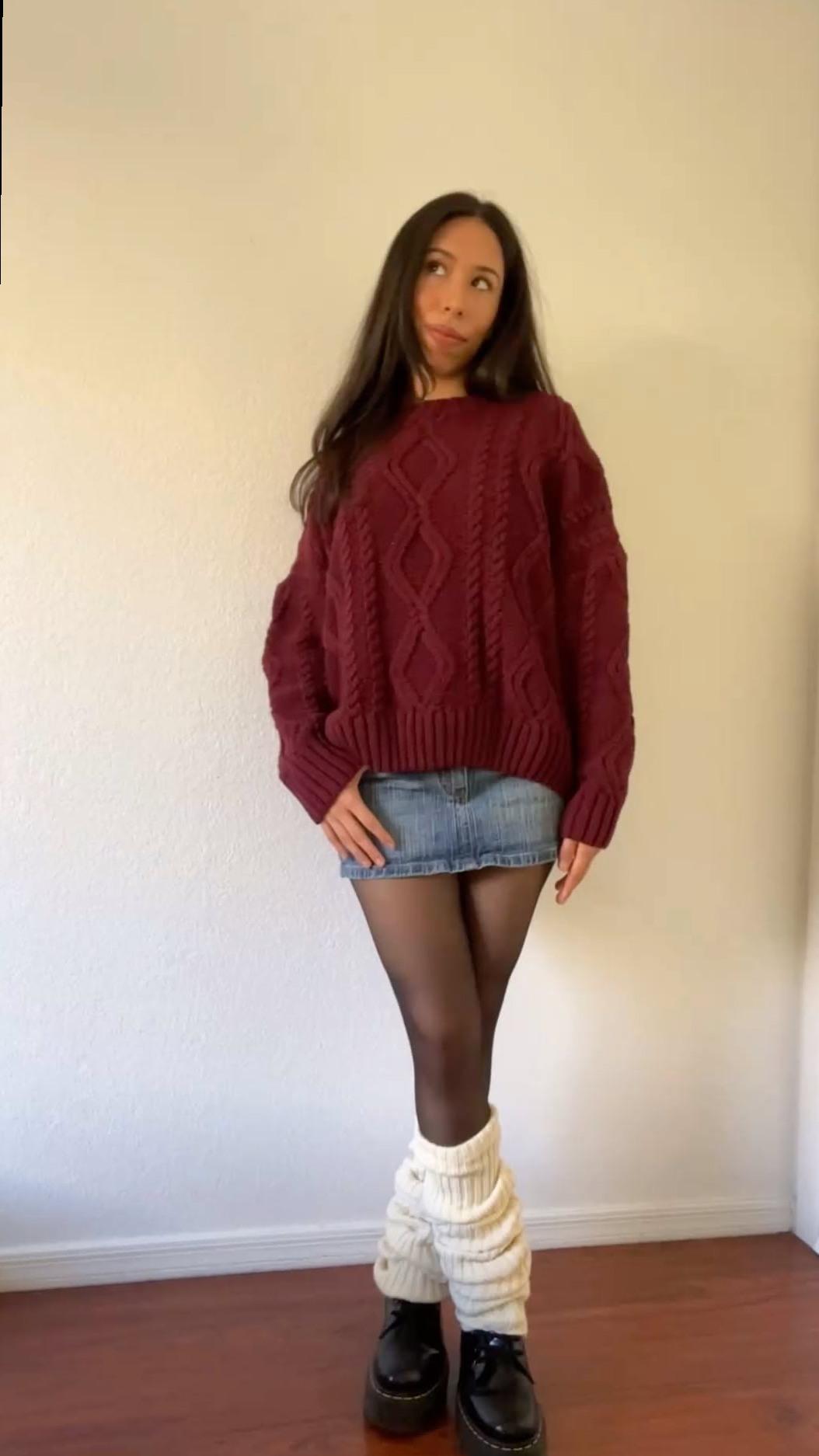 🍷 🕯️ Cozy Autumn Vibe Outfits with Leg Warmers and Knit Sweaters — aesthetic edi 127