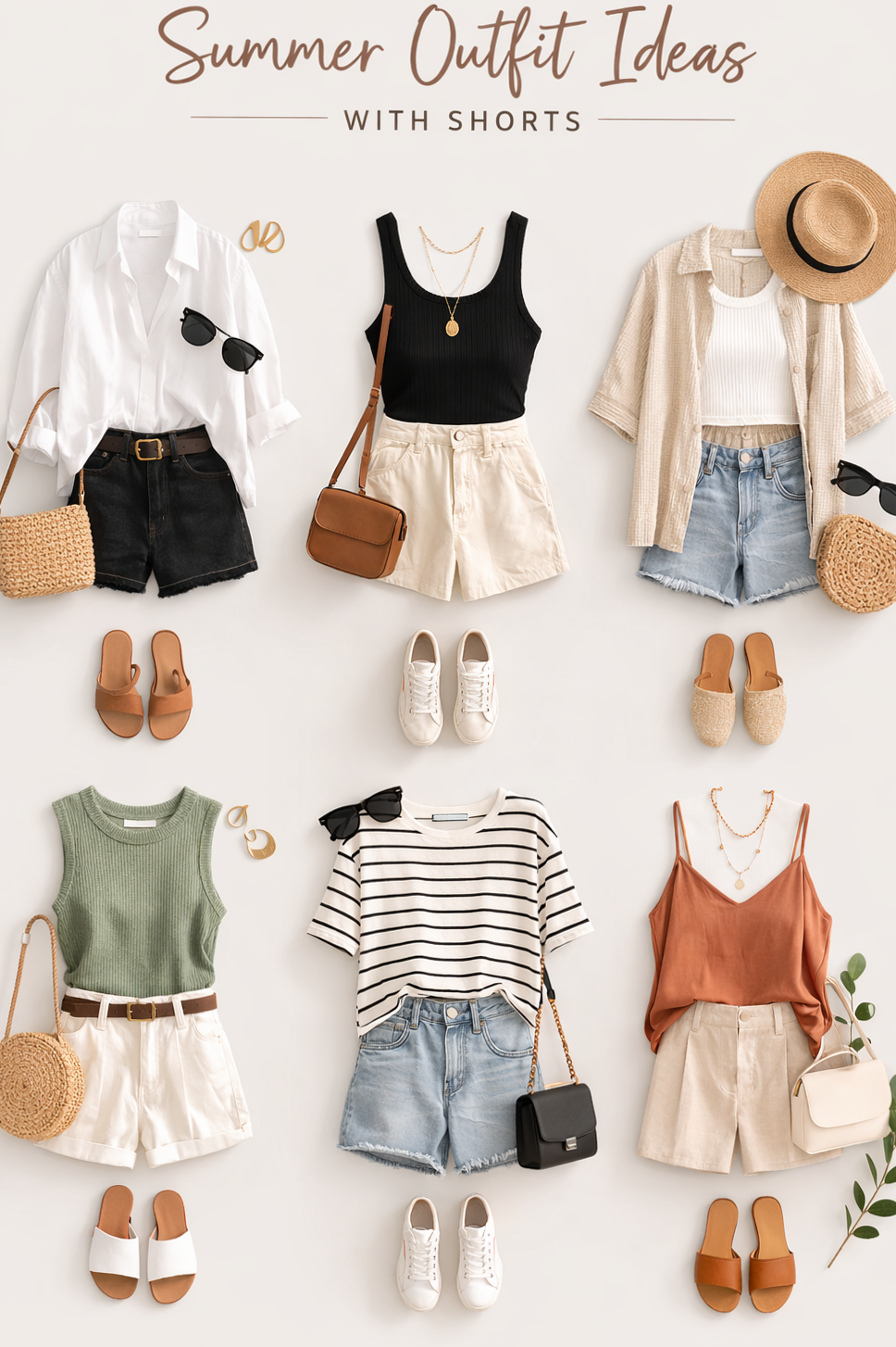 daily aesthetic advice: 🎭 Summer Shorts Looks That Feel Like Soul Summer 716