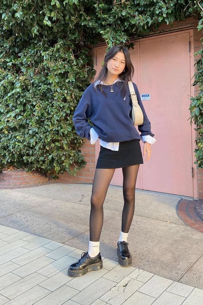 ⊹ Edgy Mini Skirt + Dr. Martens Lookbook: Rebel Romance Aesthetic ⊹ 🌙 🧿 869
