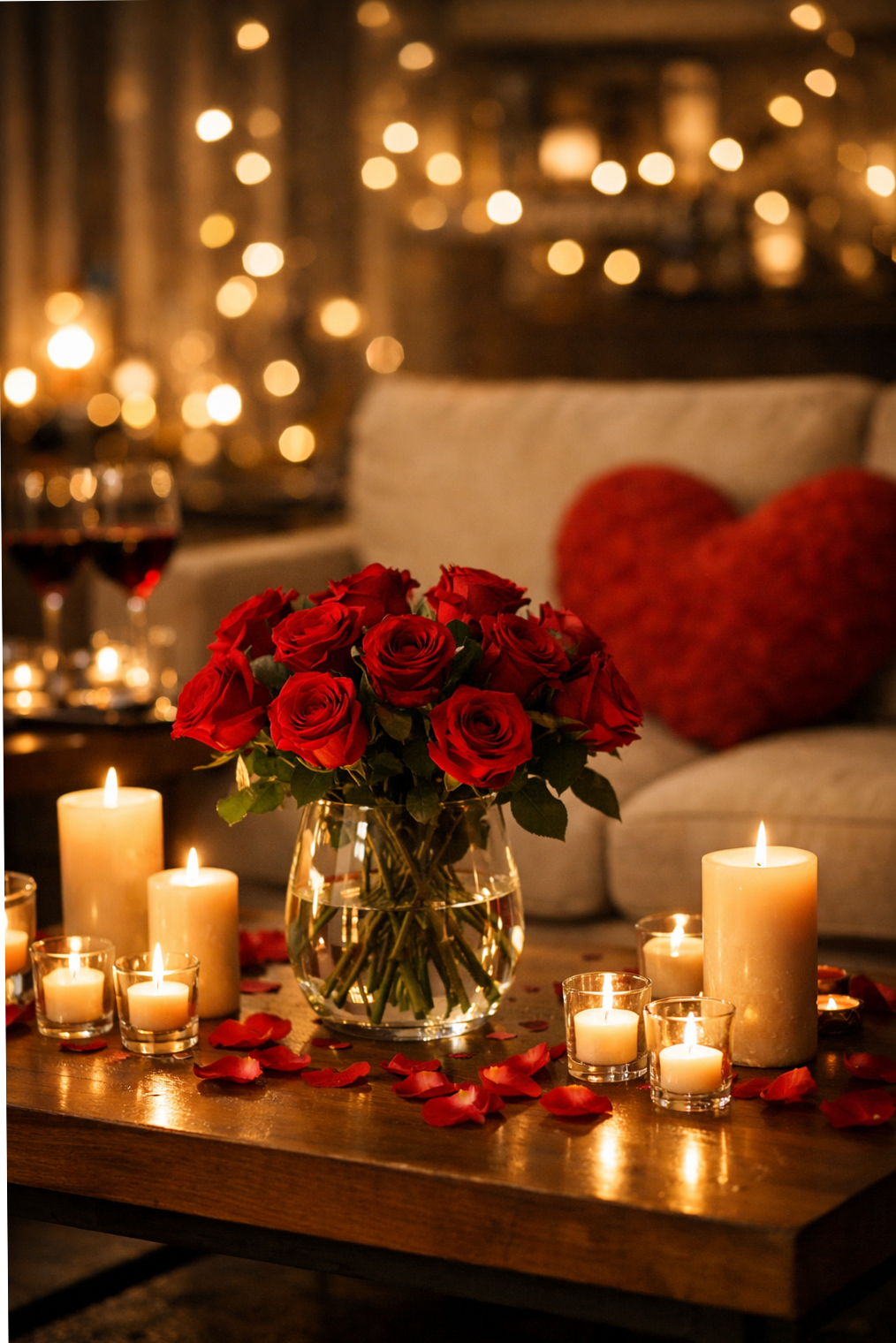 Fate-Forged Romance: Candlelit Elegance with Red Roses for Soulful 2026 V-Day |  883