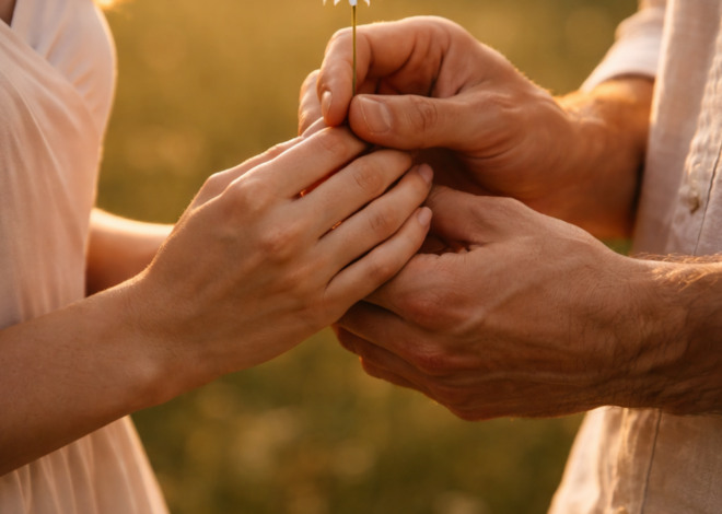 🤍 Golden Hour Whispers: Soulful Hands Entwined in Petal-Lit Serenity | modern ro 712