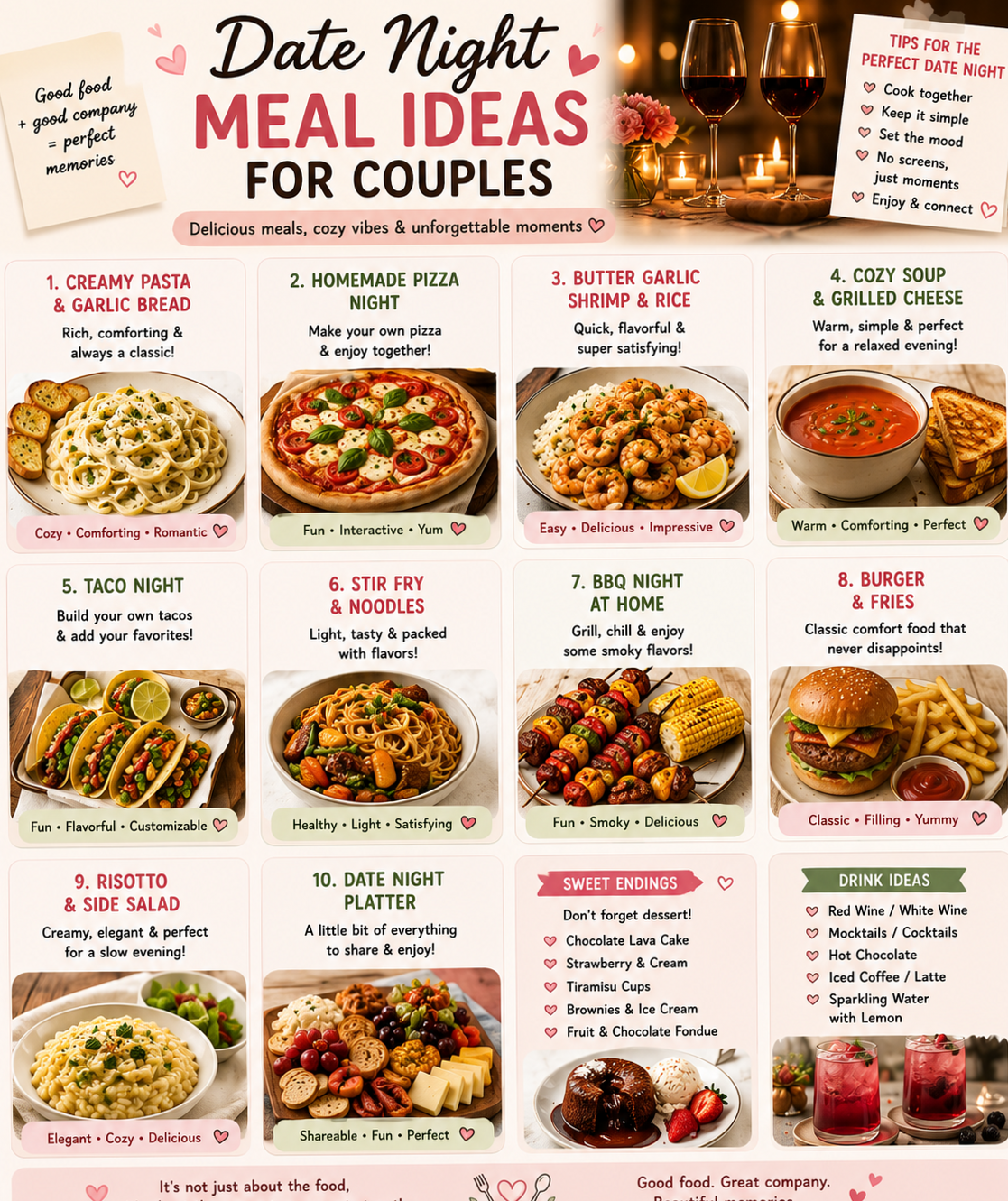 hopeless romantic mood ✧ Culinary Evenings Crafted for Two Hearts 🌙 🕊️ 657