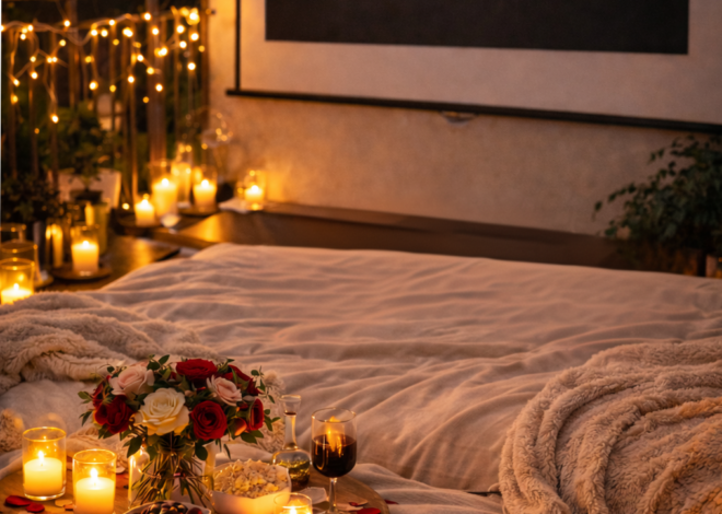🤍 Netflix & Chill Balcony Date Night Dreamy Movie Night Decor Ideas | intimate m 802