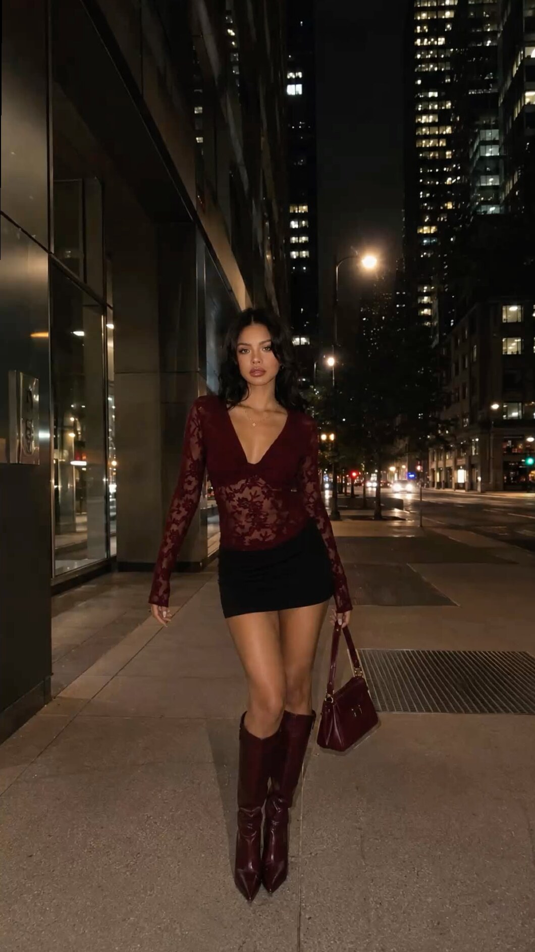 Nightlife Elegance and Deep Connections Cherry-Dipped Romance 📚 🍂 757