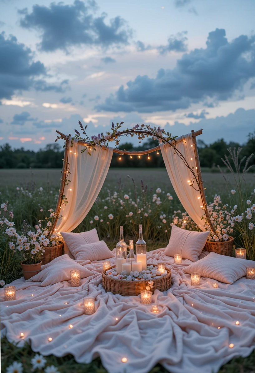 🍷 🌹 🤎 ✦ Pastel Sky Picnic – Whispers of Fated Meetings in Soft Light 339