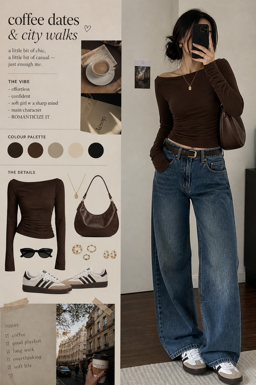 ✨ 🤍 ⟡ Soft Espresso Vibe | Coffee Date Style Inspiration for Deep Connections 954