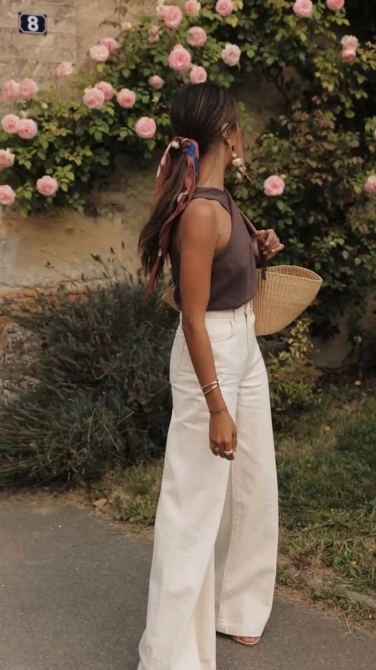 Soulful Harmony: Earthy Crop, Crisp Linen & Flowing Scarf • 🌊 ⚖️ 160