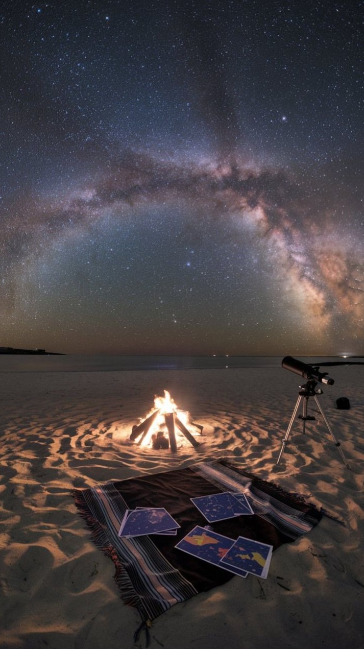 🤍 Starry Night Serenity: Finding Destiny on Quiet Shores | romanticizing connect 342