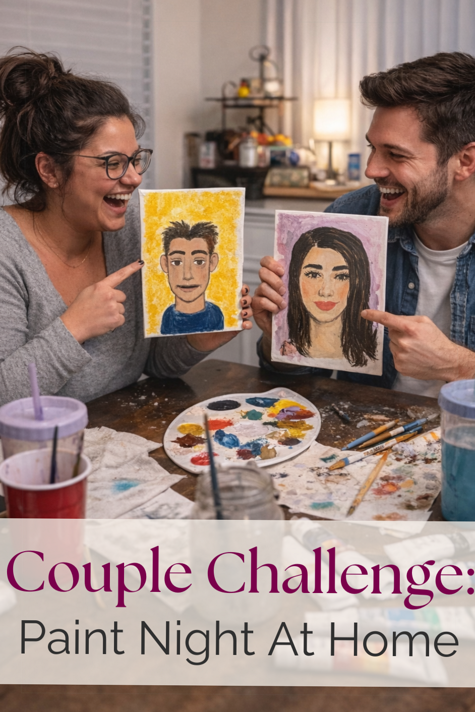 🍷 ❤️‍🔥 Stir Souls With a Paint-Your-Partner Evening at Home | date night aesthet 379