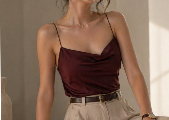 ⊹ Timeless Elegance: Maroon Satin & Beige Trousers for Soulful Style ⊹ 🎬 194