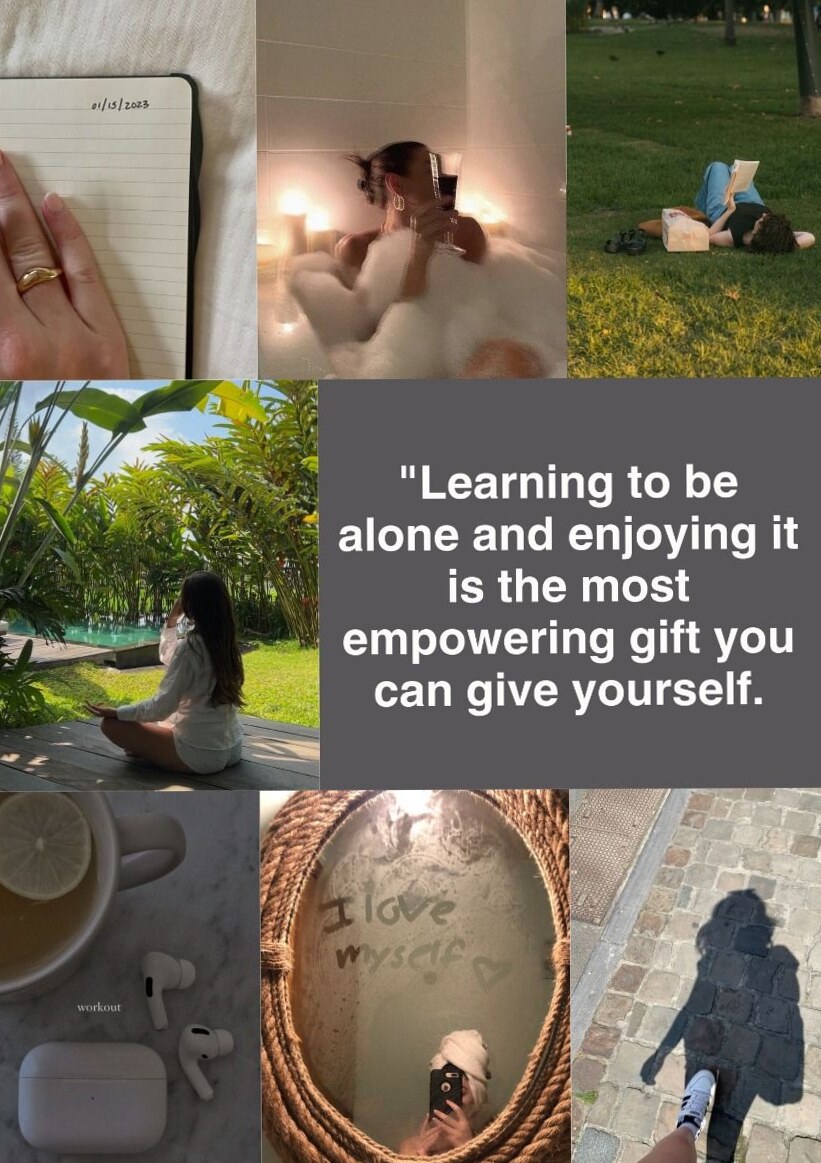 Vision Board Aesthetic for Soulful Growth and Quiet Self-care Moments — 🤍 🔮 431