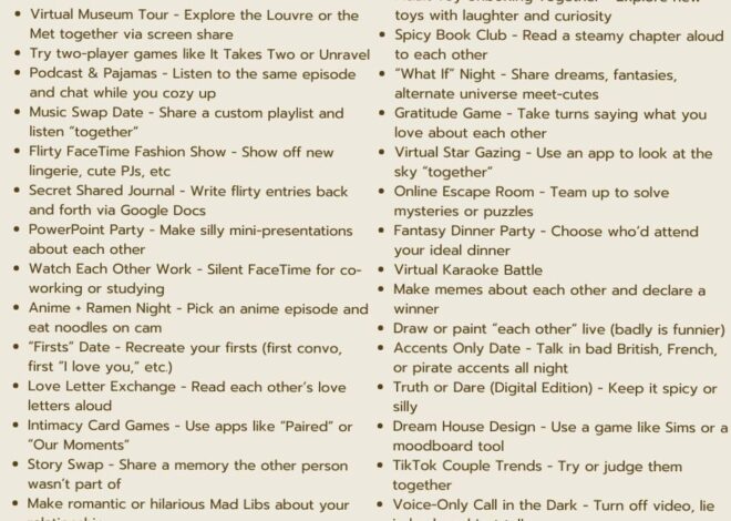 Weekly Virtual Dates | 52 Ways to Strengthen Your Connection from Afar | 📝 roman 797