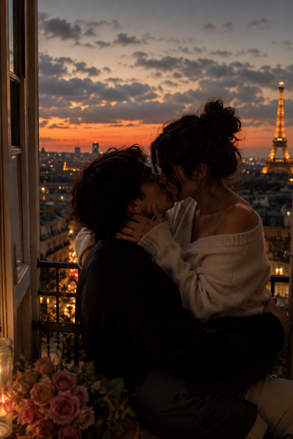 ☀️ | Ethereal Kissing Vignettes: Where Souls Align in Midnight Hues | magnetic e 122