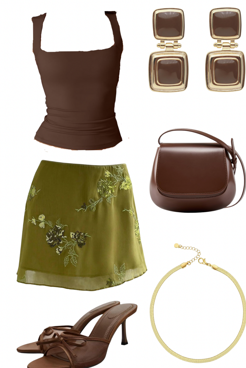 💌 Fate Wove This Summer Look in Chic Browns and Olives — aesthetic edit 395