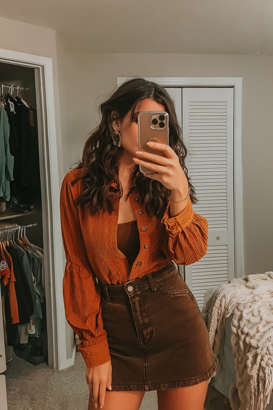 ☕ 🏙️ magnetic energy visual ✦ Cozy Rust Corduroy for Soulful Brunch Moments 149