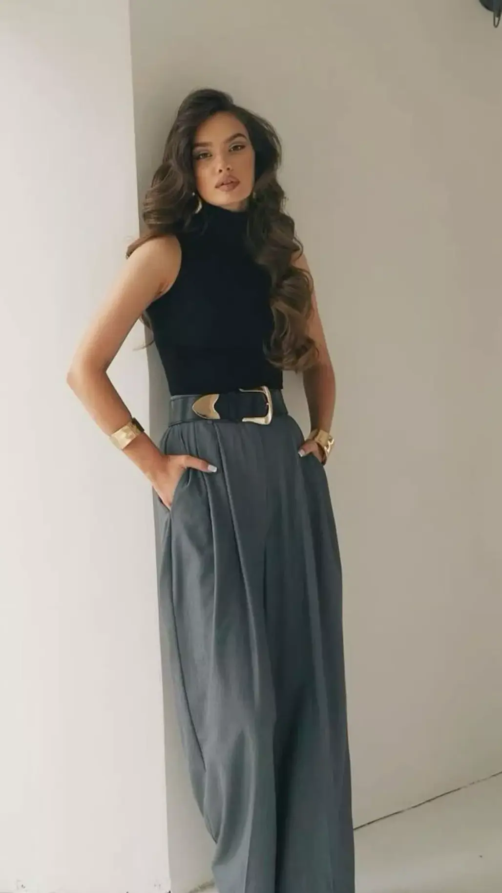 magnetic energy visual: Power-Packed Girl Boss Outfits with Dark Romance Flair 🧿 221