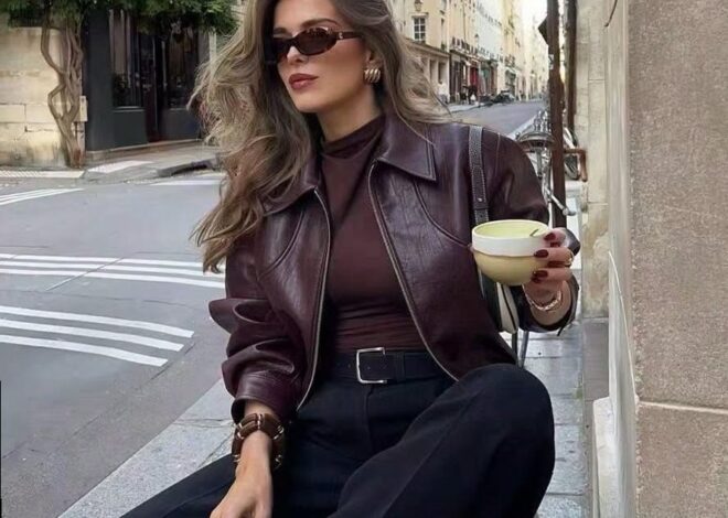 magnetic energy visual: 🔮 🔮 Retro Casual Chic Jas — Wijnrood Leren Jasje voor Pe 435
