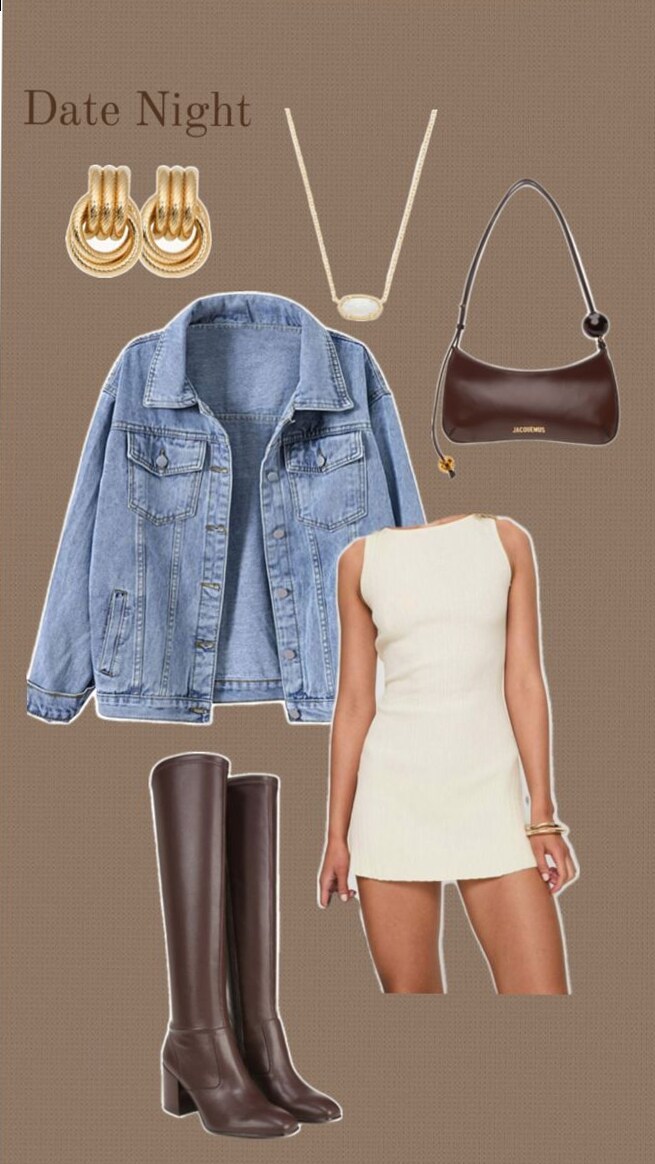 ✦ modern romance inspiration ✦ Chic Date Night Outfit | Timeless Elegance in Cre 142