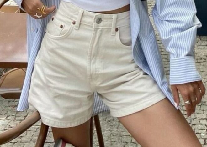 📝 ✦ Serene Summer Style: White Jean Shorts for Soulful Vibes 150