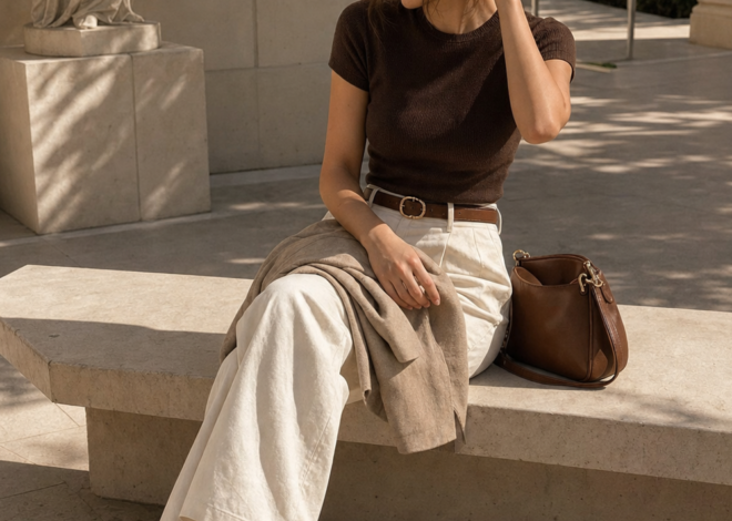 ✒️ Timeless Elegance: Gold Earrings & Cream Trousers for Soulful Style 812